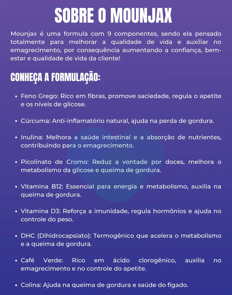 Material real com a formulação do Mounjax