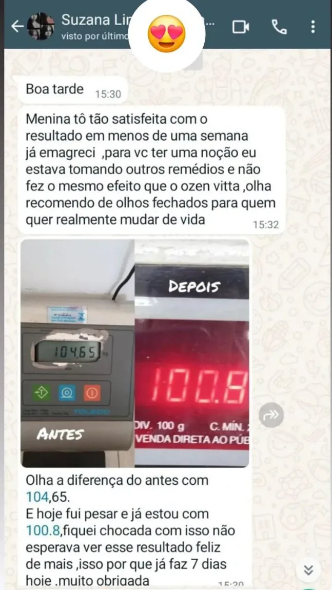 Print de conversa de cliente sobre experiência com Mounjax